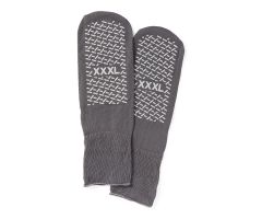 Double-Tread Patient Slippers, Terry Inside, Gray, Bariatric MDTDBLTRXXXLZ