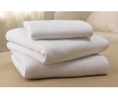 Soft-Fit Knitted Flat Sheet, White, 60" x 104"