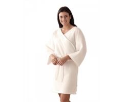 Square Waffle Weave Mammography Patient Robe, White, One Size Fits Most