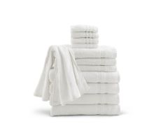 Blended Terry Hand Towel, White, 16" x 27", 3 lb./Dz., 5 Dz.
