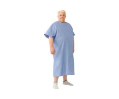 100% Cotton Hyperbaric Patient Gown, Blue, Size 3XL