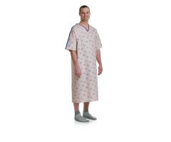 Patient IV Gown with Side Ties, Telemetry Pocket, Galaxy Print, One Size Fits Most