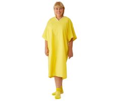 Fall Prevention IV Gown with Pocket and Metal Snaps, Yellow