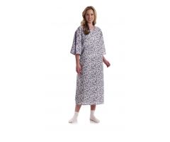 Patient IV Gown with Side Ties, Royale Print, Two-Tone Blue