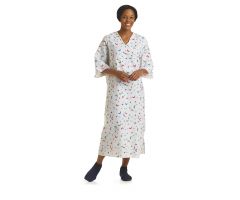 Deluxe Cut Patient Gown with Side Ties, Lunar Print, One Size Fits Most