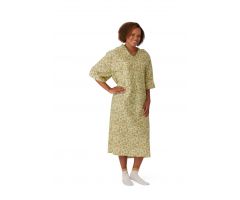 PerforMAX IV Patient Gown with Plastic Snap Detail, Royale Print Sage and Beige, One Size Fits Most