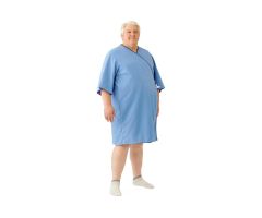 PerforMAX Front-Opening Exam Gown,Blue,Size 2XL/3XL