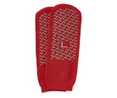 Double-Tread Patient Slippers, Red, Size L