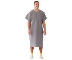 Patient Exam Gown with 3-Armhole Design, Gray