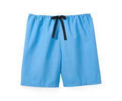 Drawstring Pajama Shorts, Light Blue, Size Large