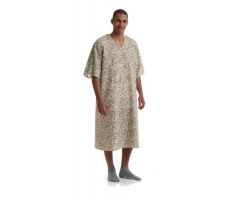 PerforMAX IV Patient Gown with Metal Snap Detail, Royale Print, Sage and Beige, Size Teen