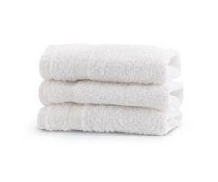 Basic 100% Cotton Washcloth, White, 12" x 12", 0.7 lb./Dz., 10 Dz.