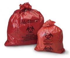 Biohazard Waste Bag, Red, 43" x 55", 3.0 Mil