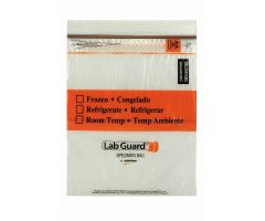 Lab Guard Specimen Biohazard Bag, 8" x 10", 3-Wall, Disposable