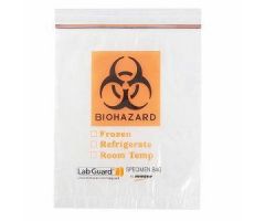 Lab Guard Specimen Biohazard Bag, Specimen, 8" x 10", 3-Wall, Dispenser Box