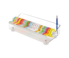 Acrylic Medication Label Tape Dispenser, Holds 24 Rolls