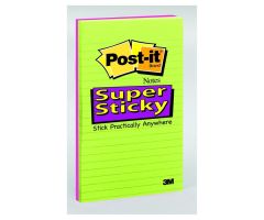 Post-it Rio de Janeiro Color 5" x 8" Ruled 45-Sheet Adhesive Notes