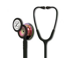Littmann Classic III Monitoring Stethoscope, Rainbow-Finish Chestpiece, Black Stem and Headset, Black Tube