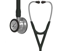 3M Littmann Cardiology IV Diagnostic Stethoscope, Standard-Finish Chestpiece, Black Tube, Stainless Stem and Headset, 22"