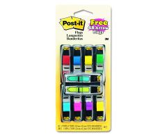 Post-it Assorted Color Small Page Flags with Dispenser, 0.5" W