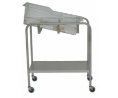 Stainless Steel Bassinet with 1 Shelf