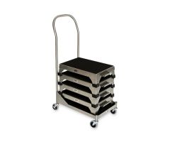 Cart for Step Stools, Stainless Steel