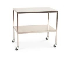 Stainless Steel Instrument Table with Shelf, 24" W x 36" L x 34" H