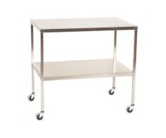 Stainless Steel Instrument Table with Shelf, 24" W x 72" L x 34" H