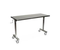 Height-Adjustable Table, Stainless Steel, 24" x 36"