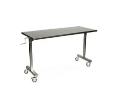 Height-Adjustable Table, Stainless Steel, 24" x 40"