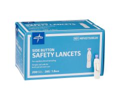 Safety Lancet with Side-Button Activation, 28G x 1.8 mm