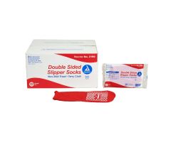 Double Sided Slipper Socks, Small, Red, 48/cs