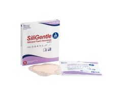 SiliGentle - Silicone Bordered Foam Dressing, Large Sacral, 9" x 9", 12/5/cs