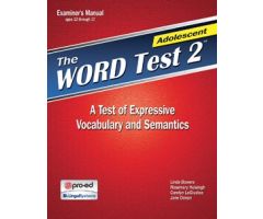 The WORD Test 2  Adolescent ,COMPLETE KIT