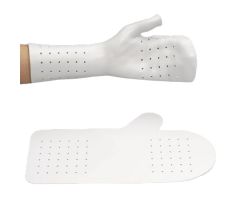 Rolyan Resting Pan Mitt Splint - Ezeform - White - 1/8" - Small