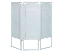 PVC Three-Panel Screen (White)