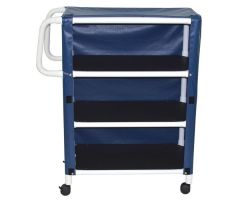 MJM Mini Shelved Carts - 3 Shelf, Linen, Navy