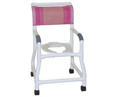 Wheeled Shower Chairs - Flared Stability Base without Pail