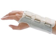 Rolyan D-Ring Wrist Braces, Beige - Right, X-Large