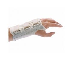Rolyan D-Ring Wrist Braces, Beige - Left, Long Medium