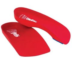 Vasyli Custom 3/4 Length Insoles, Red, X-Small