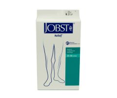 Jobst Relief Medical Legwear, Knee High Closed Toe - 20-30mmHg, Large Full Calf
