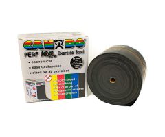 CanDo Bands with Perforations - 100YD, No Latex, Black, Extra Heavy