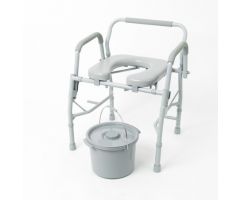 Deluxe Steel Drop Arm Commode