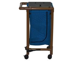 Single Bag Laundry Hampers - Jumbo with FP - Wood Tone - Navy