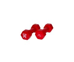 CanDo Vinyl-Coated Cast Iron Dumbbells, 6 lb., Pair
