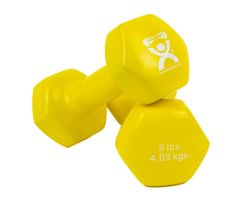 CanDo Vinyl-Coated Cast Iron Dumbbells, 9 lb., Pair