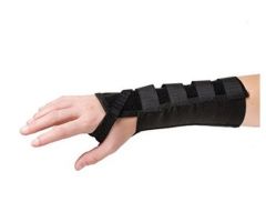 AlignRite Wrist Support without Wrap-Around Wrist Strap - Black - Long - Right - X-Small