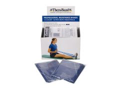 THERABAND Individual Professional Resistance Bands - Box of 15 - 5 ft - Extra Heavy Blue