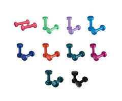 Sammons Preston Vinyl-Coated Iron Dumbbell Set 1-10lbs